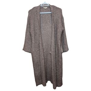 Freeway Smokey Purple Open Front Long Knit Cardigan Womens Small